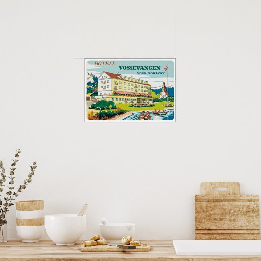 Hotel Vossevangen Norwegen Poster (Küche)