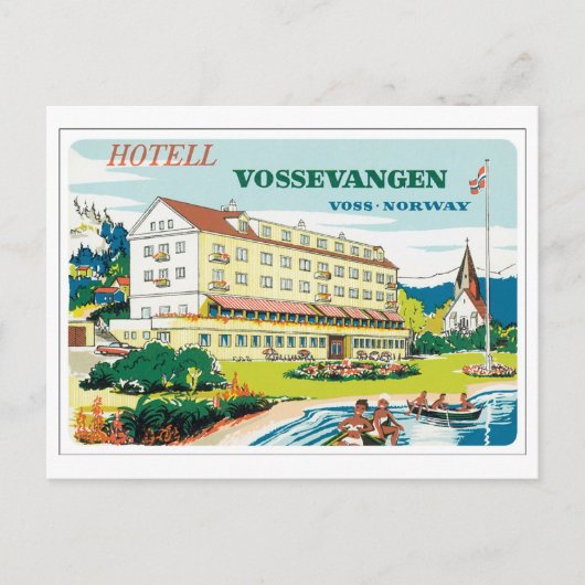 Hotel Vossevangen, Voss Norwegen Postkarte (Vorderseite)