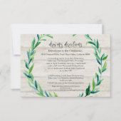 Hotel-Wegbeschreibung-Lorbeer-Blatt-Holz-Skript Einladung (Vorderseite)