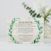 Hotel-Wegbeschreibung-Lorbeer-Blatt-Holz-Skript Einladung (Stehend Vorderseite)