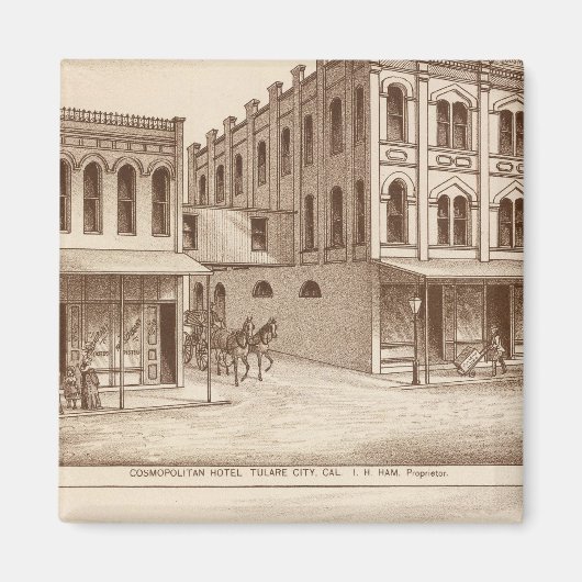 Hotel, Weinberg, Tulare Magnet (Vorne)