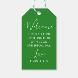 Hotel Welcome Tags, Out of Town Wedding Gift Bag T Geschenkanhänger