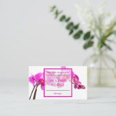 Hotel Wellness und Wellness-Center Reisezubehör Visitenkarte (Stehend Vorderseite)