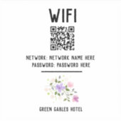 Hotel WiFi Aufkleber mit QR Code (Vorderseite)