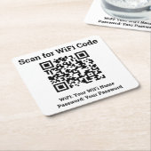 Hotel Wifi Details Plus QR Code Rechteckiger Pappuntersetzer (angewinkelt)