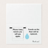 Hotelhandtuchsignatur Visitenkarten (Außenseite Aufgefaltet)