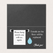 Hotelhandtuchsignatur Visitenkarten (Außenseite Aufgefaltet)