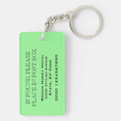 Hotelhäuschen-Erholungsort-Zimmerschlüssel Schlüsselanhänger (Rückseite)