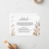 Hotelinformationen in tropischen Blume Mitteilungskarte (Vorderseite/Rückseite Beispiel)