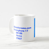 hotelinrome Logo, info@hotelinrome.comvia margh… Kaffeetasse (Vorderseite Links)