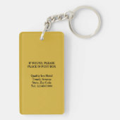 Hotellodge Resort Custom Zimmer Schlüssel Schlüsselanhänger (Rückseite)