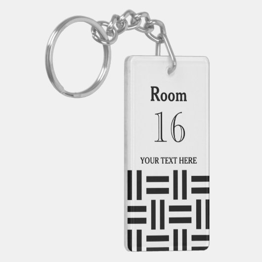 Hotellodge Resort Custom Zimmer Schlüssel Schlüsselanhänger (Vorderseite links)