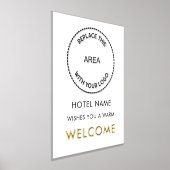 Hotelname Logo Willkommen Luury Real Foil Prints Foliendrucke (Ablage )
