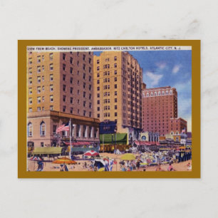 Hotels, Atlantic City, New Jersey 1933 Vintage Postkarte