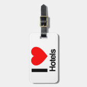 Hotels in Liebe Gepäckanhänger (Vorderseite vertikal)