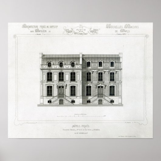 Hotels Prives, 10 & 12 Rue Balzac, Paris Poster (Vorne)