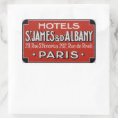 Hotels St james & d'Albaby (Paris Frankreich) Rechteckiger Aufkleber (Tasche)