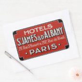 Hotels St james & d'Albaby (Paris Frankreich) Rechteckiger Aufkleber (Umschlag)