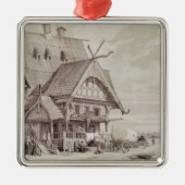 Hotels und Gast-Häuser Silbernes Ornament (Vorne)