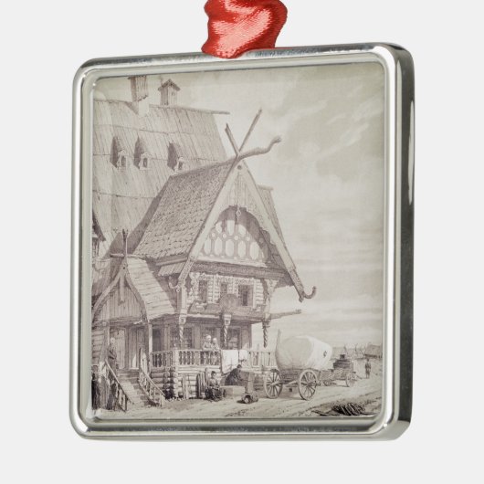 Hotels und Gast-Häuser Silbernes Ornament (Links)