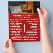 Hotelzimmer, Hotelunterkunft Werbung Flyer (Hand)