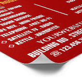 Hotelzimmer, Hotelunterkunft Werbung Poster (Ecke)