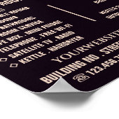 Hotelzimmer, Hotelunterkunft Werbung Poster (Ecke)