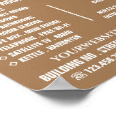 Hotelzimmer, Hotelunterkunft Werbung Poster (Ecke)