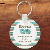 Hotelzimmer mit Blue Khaki Streifen Schlüsselanhänger (Vorderseite)
