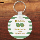 Hotelzimmer mit braunen Streifen Schlüsselanhänger (Vorderseite)