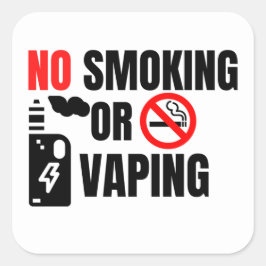 Hotelzimmer Nichtraucher-Zeichen Quadratischer Aufkleber