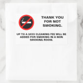 Hotelzimmer Nichtraucher-Zeichen Rechteckiger Aufkleber (Tasche)