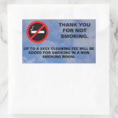 Hotelzimmer Rauchverbot Schild Rechteckige Aufkleb Rechteckiger Aufkleber (Tasche)