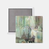 Hotelzimmer von John Singer Sargent Magnet (Vorderseite/Rückseite)