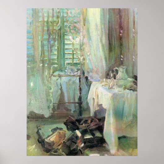 Hotelzimmer von John Singer Sargent Poster (Vorne)