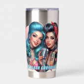 Hotflash Chronicles Tumbler - Sip, Lachen, wiederh Thermobecher (Vorderseite)