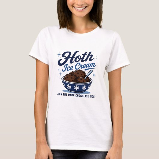 Hoth Eiscreme Dunkle Schokolade Lustig T-Shirt (Vorderseite)