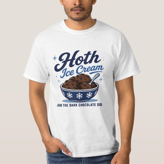 Hoth Eiscreme Dunkle Schokolade Lustig T-Shirt (Vorderseite)