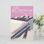 Hotham, Viktorianisches Alpenposter. Briefpapier (Stehend Vorderseite)