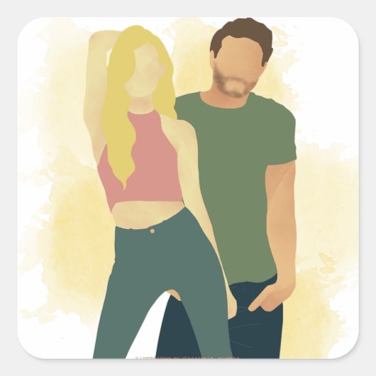 Hothouse-Blume - AC Quadratischer Aufkleber (Vorderseite)