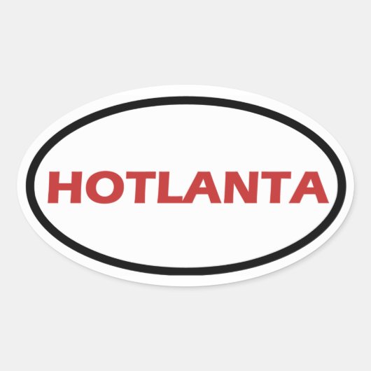 HOTLANTA OVALER AUFKLEBER (Vorderseite)