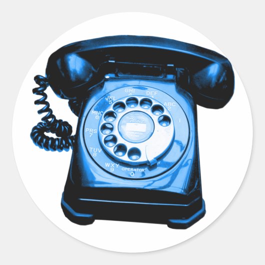 Hotline Blue Runder Aufkleber (Vorderseite)