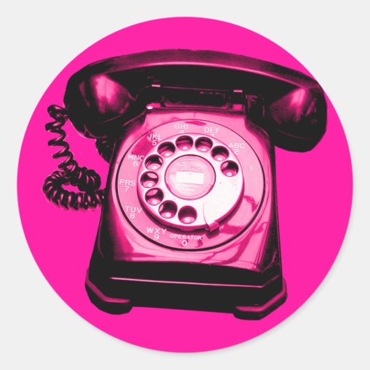 Hotline Crimson Runder Aufkleber (Vorderseite)