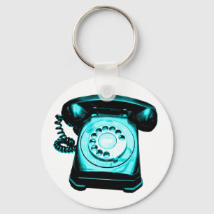 Hotline cyan-blau schlüsselanhänger