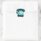 Hotline Cyan Runder Aufkleber (Tasche)