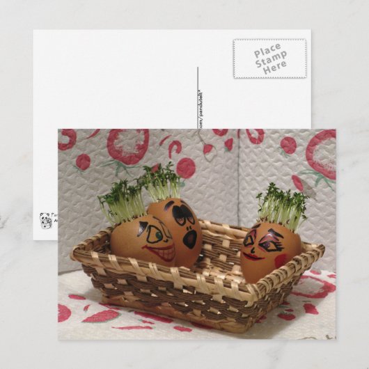 Hotline für Eggmen Freunde Ostern Postkarte (Vorne/Hinten)