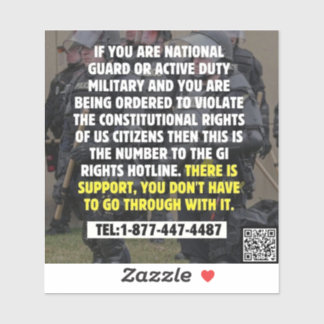 Hotline für geografische Rechte Aufkleber