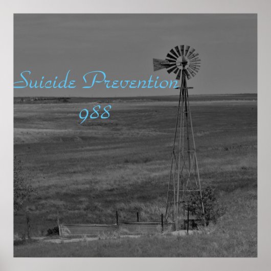 Hotline für Suzidprävention Motivierend Poster (Vorne)