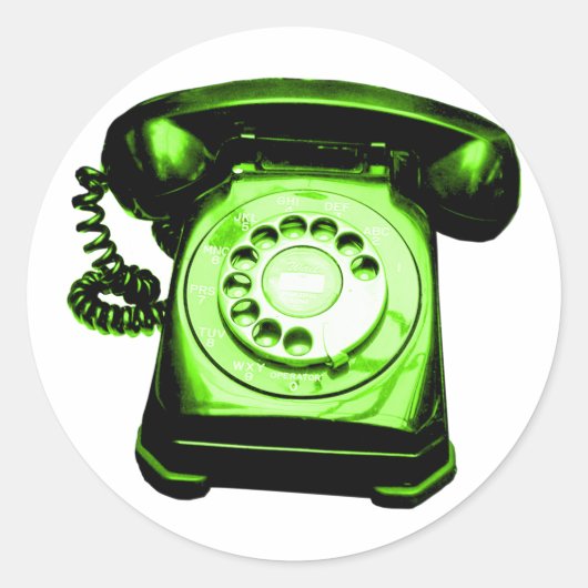 Hotline Green Runder Aufkleber (Vorderseite)