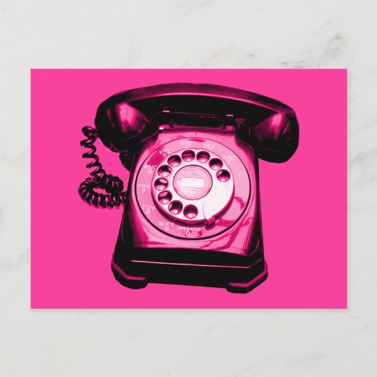 Hotline in Crimson Postkarte (Vorderseite)